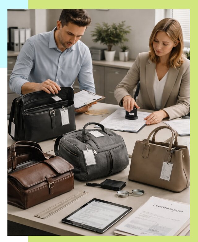 Сертификация сумок в Гусе-Хрустальном от 8024 руб. | Алешин-Гсь