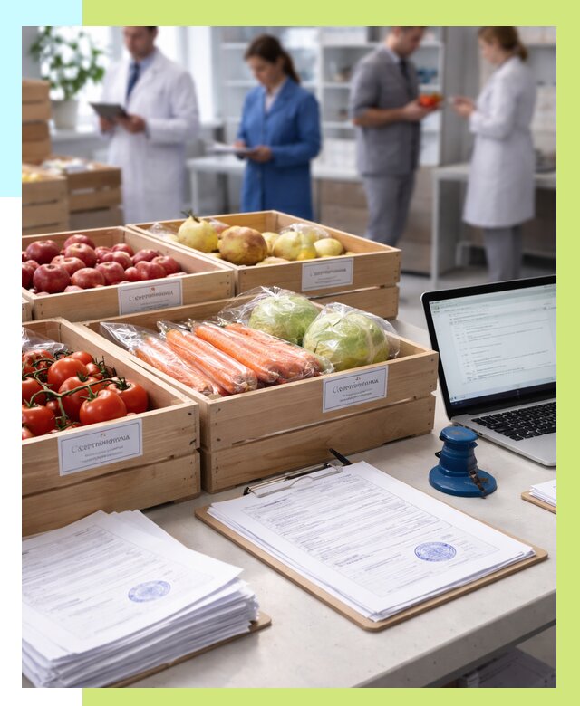 Сертификация овощей и фруктов в Гусе-Хрустальном от 9093 р. | Алешин-Гсь