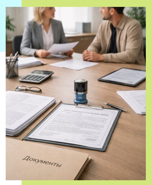 Сертификат соответствия на продукцию в Гусе-Хрустальном от 16047 р.|Алешин-Гсь