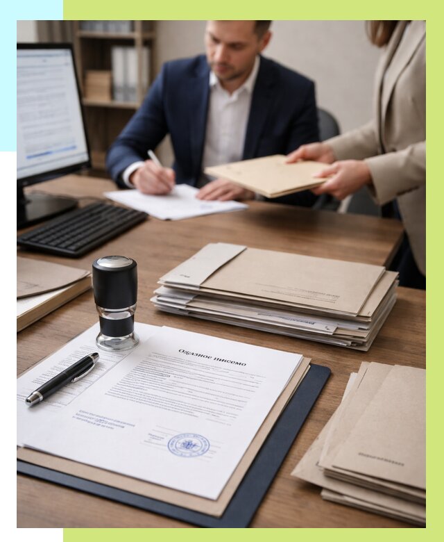 Отказное письмо для таможни в Гусе-Хрустальном от 3209 р, Алешин-Гсь